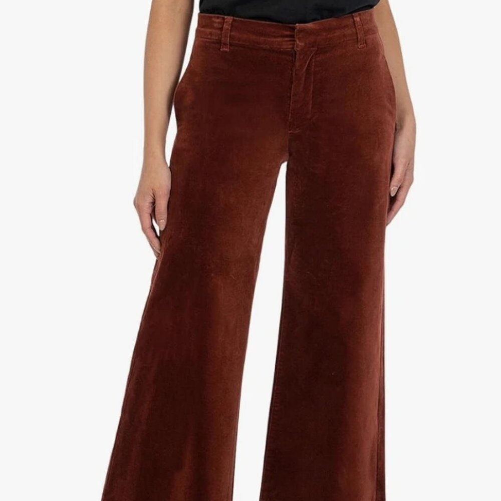 Worn Once! KUT from the Kloth Women's Meg Wide Leg Trousers Brick Size 4